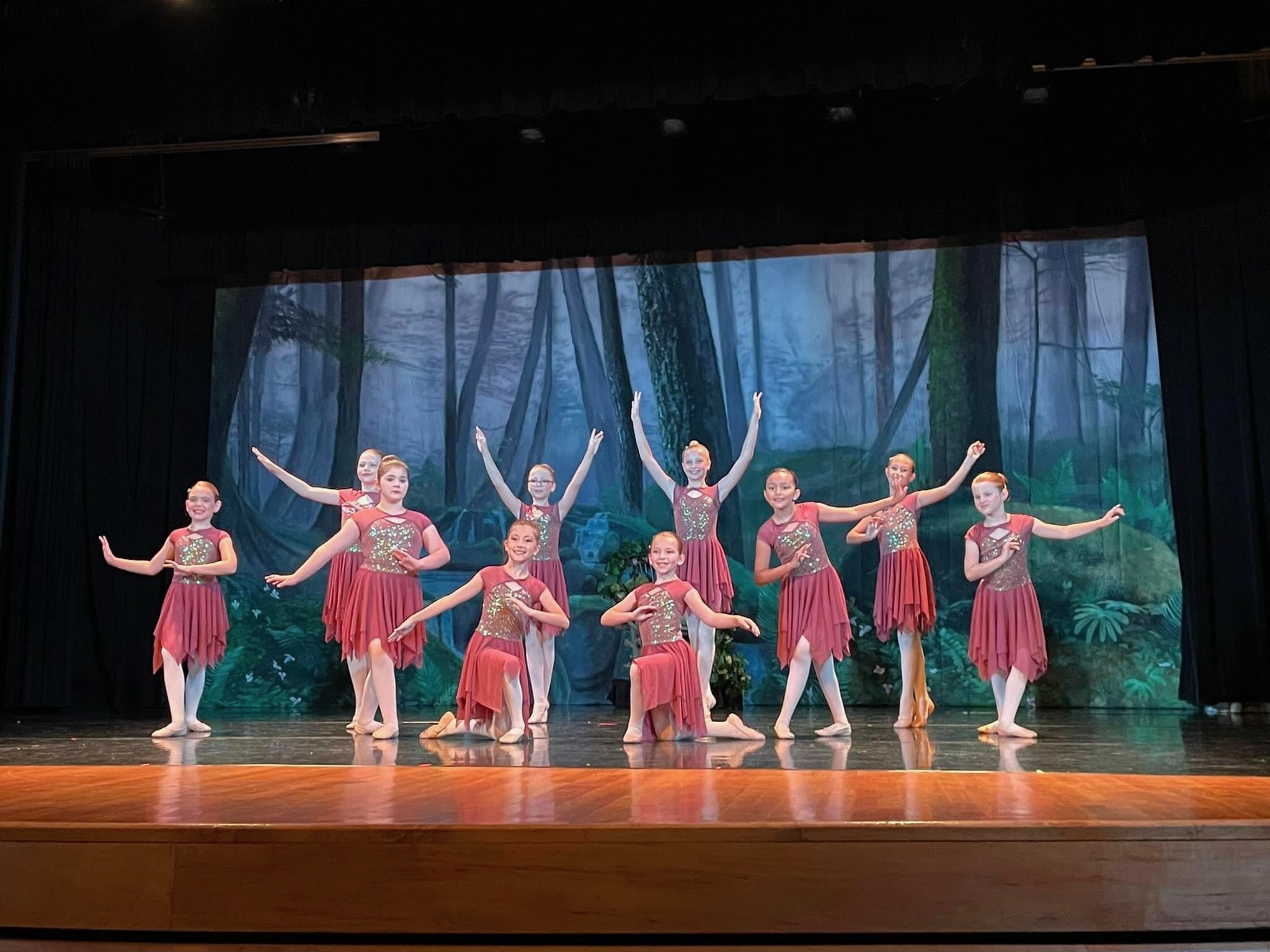 Children performing on stage