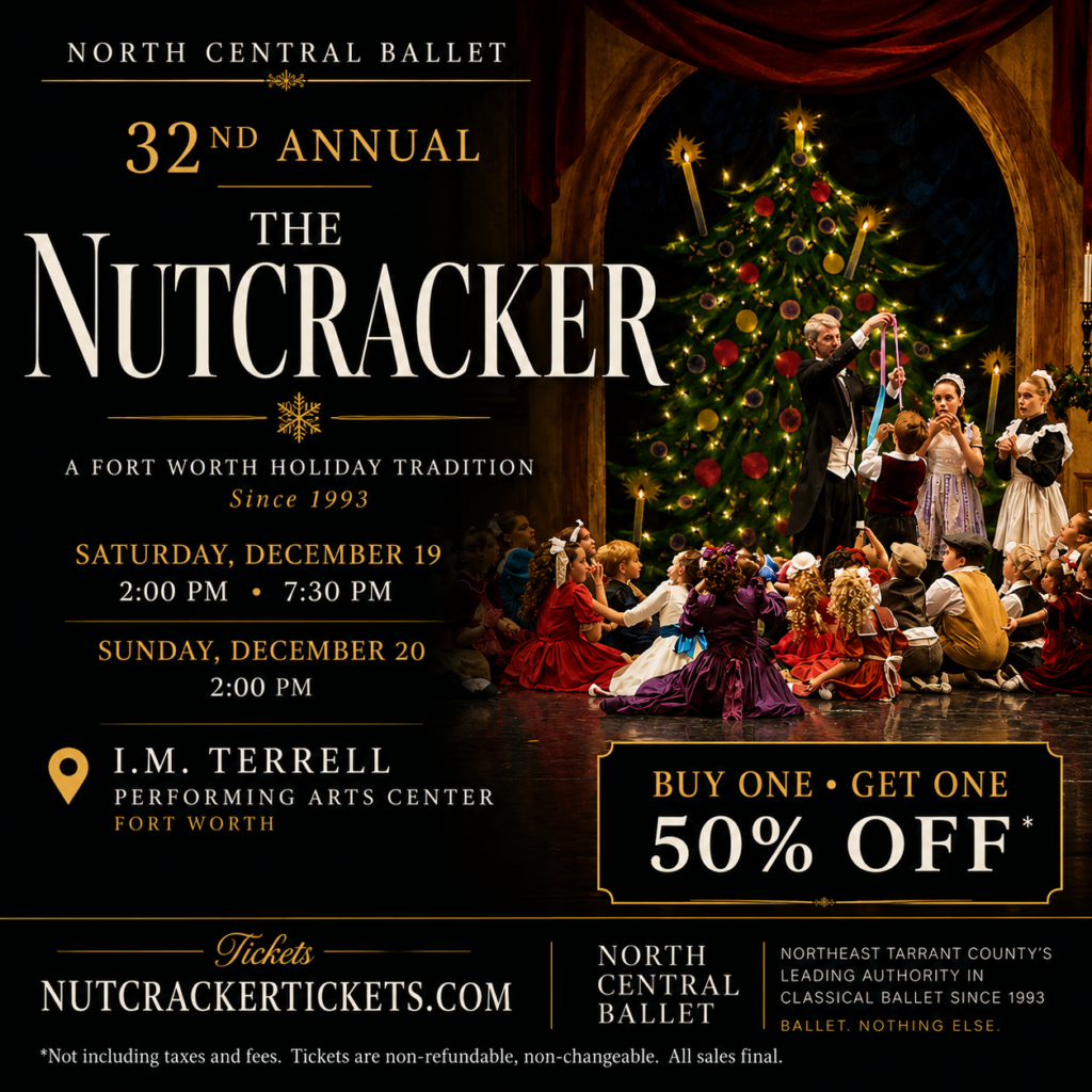 North Central Ballet Nutcracker tickets in Fort Worth for December 19 and 20, 2026